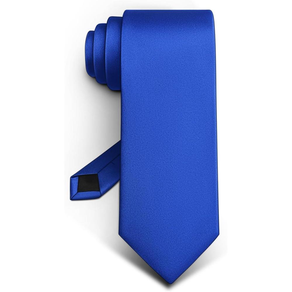 imageBULLIANT Men NecktiesSolid Color Neckties Texture for Gift Men Dress 58quot x 32quotResolution Blue7634
