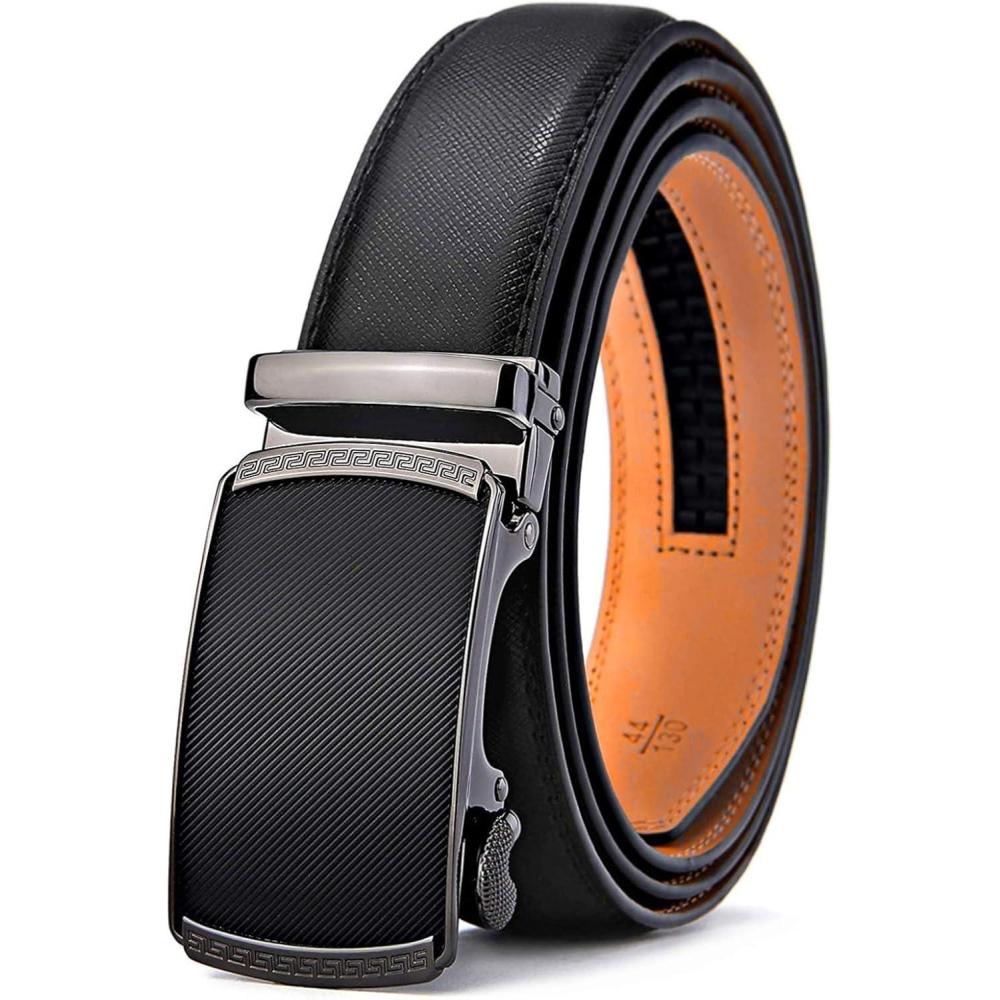 imageBULLIANT Mens BeltSlide Ratchet Belt Adjsutable For Men Suit Casual Jeans Gift BoxedTrim To FitBlack184