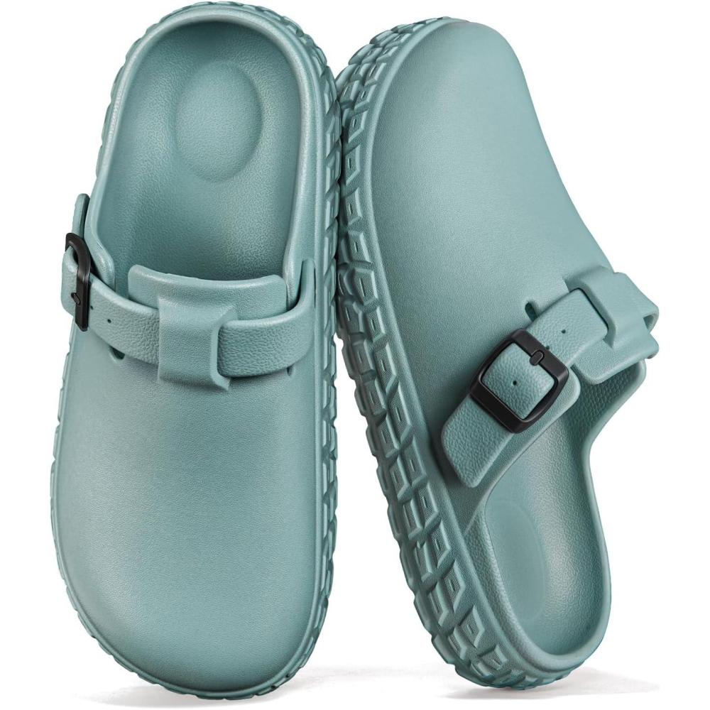 imageBULLIANT Women ClogsComfortable Mules Sandals Unisex Cushioned Support EVA Lightweight SlipResist Adjustable FitPond8441