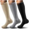 BULLIANT Compression Socks 3Pairs-15-20mmHg Circulation Support Men Women Hiking Sports Recovery-Upgraded Wicking Tech(3pairs-3 Color Mixed7959)