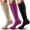 BULLIANT Compression Socks 3Pairs-15-20mmHg Circulation Support Men Women Hiking Sports Recovery-Upgraded Wicking Tech(3pairs-3 Color Mixed7960)
