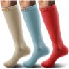 BULLIANT Compression Socks 3Pairs-15-20mmHg Circulation Support Men Women Hiking Sports Recovery-Upgraded Wicking Tech(3pairs-3 Color Mixed7962)
