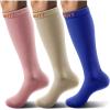 BULLIANT Compression Socks 3Pairs-15-20mmHg Circulation Support Men Women Hiking Sports Recovery-Upgraded Wicking Tech(3pairs-3 Color Mixed7963)