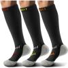 BULLIANT Compression Socks 3Pairs-15-20mmHg Circulation Support Men Women Hiking Sports Recovery-Upgraded Wicking Tech(3pairs-black8394)