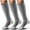 BULLIANT Compression Socks 3Pairs-15-20mmHg Circulation Support Men Women Hiking Sports Recovery-Upgraded Wicking Tech(3pairs-gray8396)