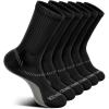 BULLIANT Compression Socks for Men 6Pairs, Athletic Crew Socks Cushioned For Men Sports Running-Arch Support(6pairs-black2741)
