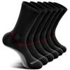 BULLIANT Compression Socks for Men 6Pairs, Athletic Crew Socks Cushioned For Men Sports Running-Arch Support(6pairs-black3722)