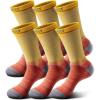BULLIANT Compression Socks for Men 6Pairs, Athletic Crew Socks Cushioned For Men Sports Running-Arch Support(6pairs-gray Heather 8426)
