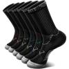 BULLIANT Men Athletic Socks, Compression Sports Crew Socks Cushioned For Men Outdoor Running Hiking-Arch Compression Support(6pairs-black4789)