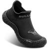 BULLIANT Men Slipper Socks,Grip Socks Hiking Water Shoes Barefoot Shoes for Outdoor Walking Exercises(Black/Dark Gray6253)