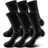 BULLIANT Men Socks, Athletic Compression Crew Socks Cushioned for Men Running Sports Hiking Fishing Arch Support(6pairs-black8283)