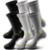 BULLIANT Men Socks, Athletic Compression Crew Socks Cushioned for Men Running Sports Hiking Fishing Arch Support(6pairs-black/White/Gray8287)