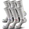 BULLIANT Men Socks, Athletic Compression Crew Socks Cushioned for Men Running Sports Hiking Fishing Arch Support(6pairs-creamy White8284)