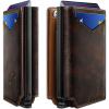 BULLIANT Men Wallet Leather Wallet Card Holders Money Clip for Men 10Cards-Magnetic Flip on Metal Case(Forest Brown8019)