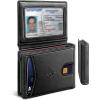 BULLIANT Men Wallet, Slim Leather Wallet Front Pocket Card Holder Gift For Men 11 Slots RFID Blocking(Black4766)