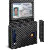 BULLIANT Men Wallet, Slim Leather Wallet Front Pocket Card Holder Gift For Men 11 Slots RFID Blocking(Black6316)
