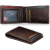 BULLIANT Men Wallet,Slim Leather Wallet Money Clip Magnetic Closure Simplifed Bill Folder 10Cards RFID Blocking 4.3″×3″(Forest Brown8467)