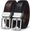 BULLIANT Men’s Belt,Reversible Belt Adjustable For Gift Men 1.25”-Cut For Fit-2 Sides in 1 Belt(Not 2)(Black/Antique Coffee1033)
