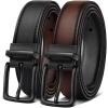 BULLIANT Men’s Belt,Reversible Belt Adjustable For Gift Men 1.25”-Cut For Fit-2 Sides in 1 Belt(Not 2)(Black/Deep Brown7803)