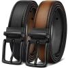BULLIANT Men’s Belt,Reversible Belt Adjustable For Gift Men 1.25”-Cut For Fit-2 Sides in 1 Belt(Not 2)(Black/Light Brown7805)