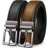 BULLIANT Men’s Belt,Reversible Belt Adjustable For Gift Men 1.25”-Cut For Fit-2 Sides in 1 Belt(Not 2)(Black/Retro Brown4129)