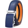BULLIANT Men’s Belt,Slide Ratchet Belt Adjsutable For Men Suit Casual Jeans Gift Boxed,Trim To Fit(Blue411)