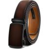 BULLIANT Men’s Belt,Slide Ratchet Belt Adjsutable For Men Suit Casual Jeans Gift Boxed,Trim To Fit(Deep Brown8206)
