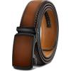 BULLIANT Men’s Belt,Slide Ratchet Belt Adjsutable For Men Suit Casual Jeans Gift Boxed,Trim To Fit(Light Brown7543)