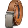 BULLIANT Men’s Belt,Slide Ratchet Belt Adjsutable For Men Suit Casual Jeans Gift Boxed,Trim To Fit(Orange Brown2913)