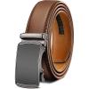 BULLIANT Men’s Belt,Slide Ratchet Belt Adjsutable For Men Suit Casual Jeans Gift Boxed,Trim To Fit(Red Brick2539)