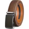 BULLIANT Men’s Belt,Slide Ratchet Belt Adjsutable For Men Suit Casual Jeans Gift Boxed,Trim To Fit(Tawny2887)