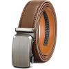 BULLIANT Men’s Belt,Slide Ratchet Belt Adjsutable For Men Suit Casual Jeans Gift Boxed,Trim To Fit(Tawny2890)