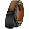 BULLIANT Men’s Belt,Slide Ratchet Belt Adjsutable For Men Suit Casual Jeans Gift Boxed,Trim To Fit(Tawny8202)