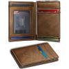 BULLIANT Slim Wallet For Men 12Cards,Easy Leather Wallet Card Holder Money Clip With Simplified Bill Folder&Magnetic Closure -RFID Blocking(Tiger Eye8014)