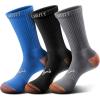 BULLIANT Women Socks,Compression Calf Socks Cushioned Footbed for Men Women Sports Running Arch Support Breathable Wicking(3pairs-3 Color Mixed8408)