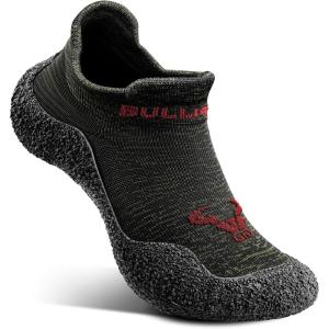 BULLIANT Men Slipper Socks,Grip Socks Hiking Water Shoes Barefoot Shoes for Outdoor Walking Exercises(Olive7779)