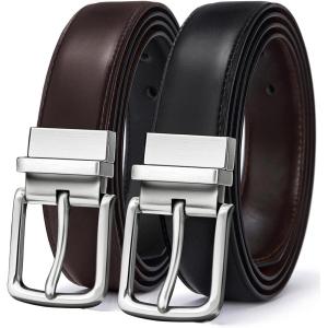 BULLIANT Men’s Belt,Reversible Belt Adjustable For Gift Men 1.25”-Cut For Fit-2 Sides in 1 Belt(Not 2)(Black/Antique Coffee1033)
