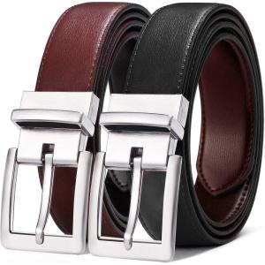 BULLIANT Men’s Belt,Reversible Belt Adjustable For Gift Men 1.25”-Cut For Fit-2 Sides in 1 Belt(Not 2)(Black/Brown1759)
