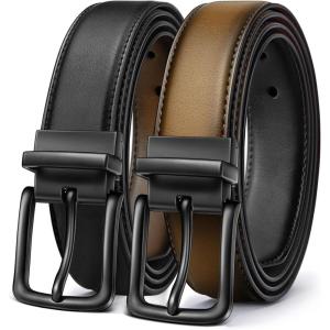 BULLIANT Men’s Belt,Reversible Belt Adjustable For Gift Men 1.25”-Cut For Fit-2 Sides in 1 Belt(Not 2)(Black/Tawny4174)