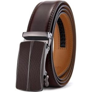 BULLIANT Men’s Belt,Slide Ratchet Belt Adjsutable For Men Suit Casual Jeans Gift Boxed,Trim To Fit(Antique Coffee856)