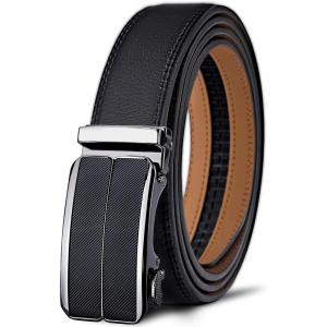BULLIANT Men’s Belt,Slide Ratchet Belt Adjsutable For Men Suit Casual Jeans Gift Boxed,Trim To Fit(Black1)