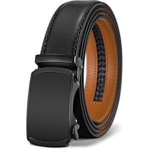 BULLIANT Men’s Belt,Slide Ratchet Belt Adjsutable For Men Suit Casual Jeans Gift Boxed,Trim To Fit(Black2538)