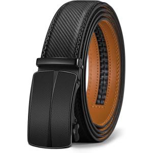 BULLIANT Men’s Belt,Slide Ratchet Belt Adjsutable For Men Suit Casual Jeans Gift Boxed,Trim To Fit(Black600)