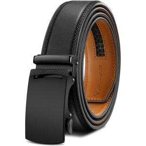 BULLIANT Men’s Belt,Slide Ratchet Belt Adjsutable For Men Suit Casual Jeans Gift Boxed,Trim To Fit(Black847)