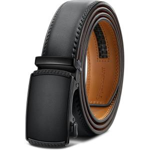 BULLIANT Men’s Belt,Slide Ratchet Belt Adjsutable For Men Suit Casual Jeans Gift Boxed,Trim To Fit(Dark Gray8208)