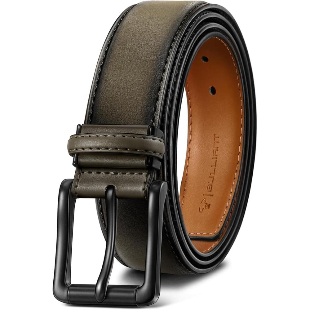 imageBULLIANT Men BeltLeather Belt Adjustable For Men Dress Casual Jeans 1 38Cut For FitElmwood6508
