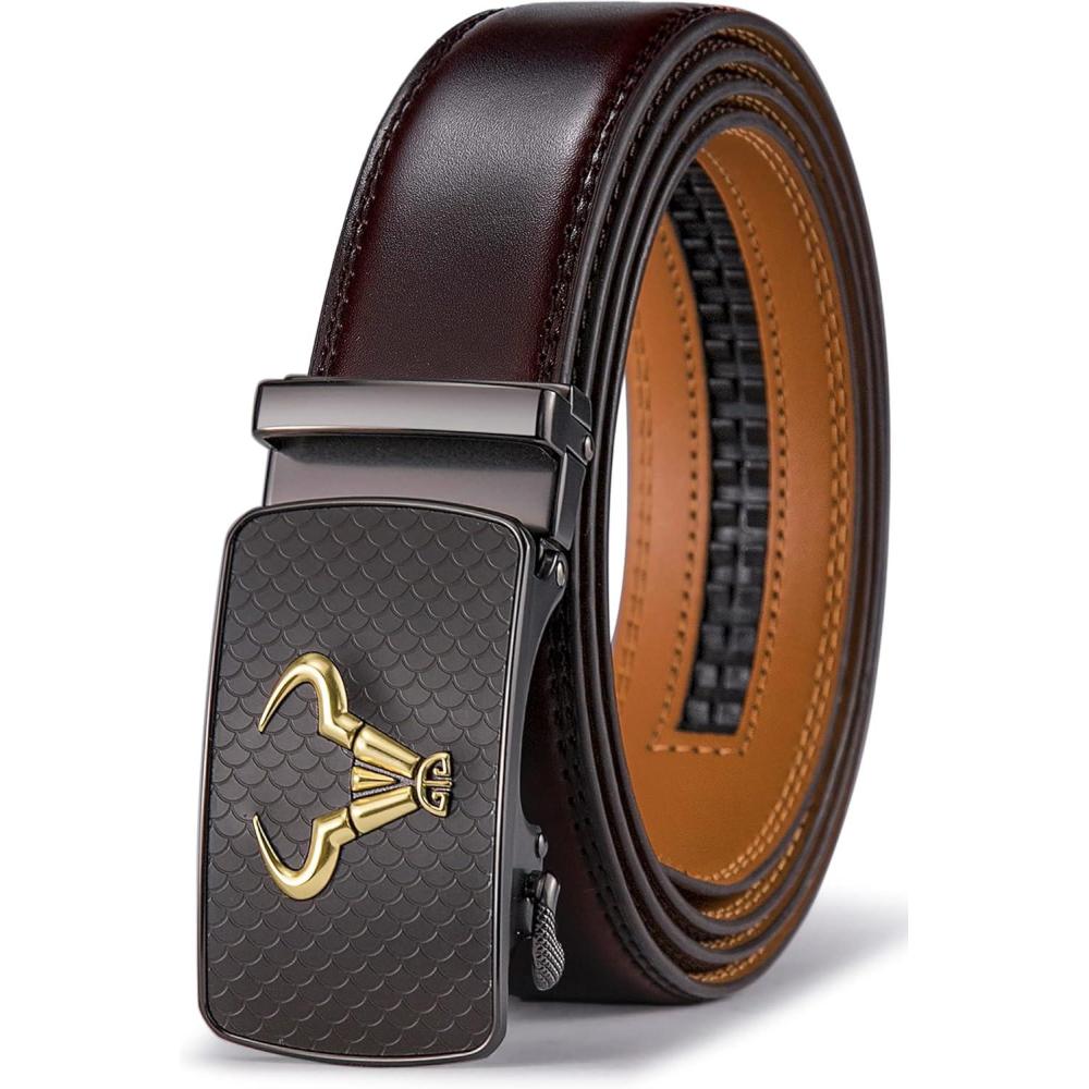 imageBULLIANT Mens BeltBrand Ratchet Belt Of Genuine Leather For Gift Men DressSize CustomizedAntique Coffee1203