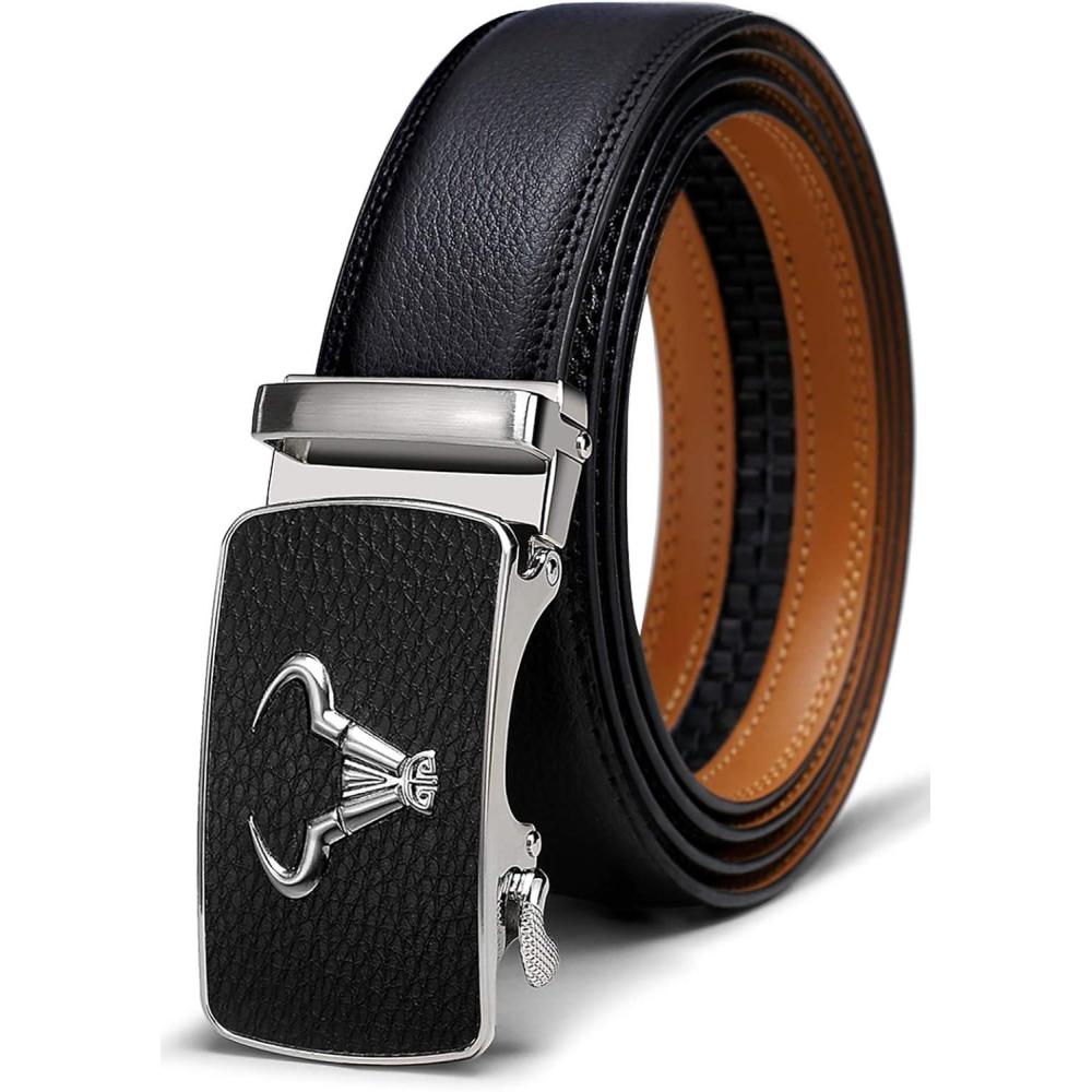 imageBULLIANT Mens BeltBrand Ratchet Belt Of Genuine Leather For Gift Men DressSize CustomizedBlack1216