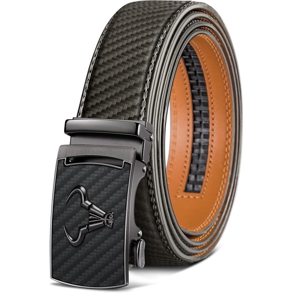 imageBULLIANT Mens BeltBrand Ratchet Belt Of Genuine Leather For Gift Men DressSize CustomizedSacred Grey2897