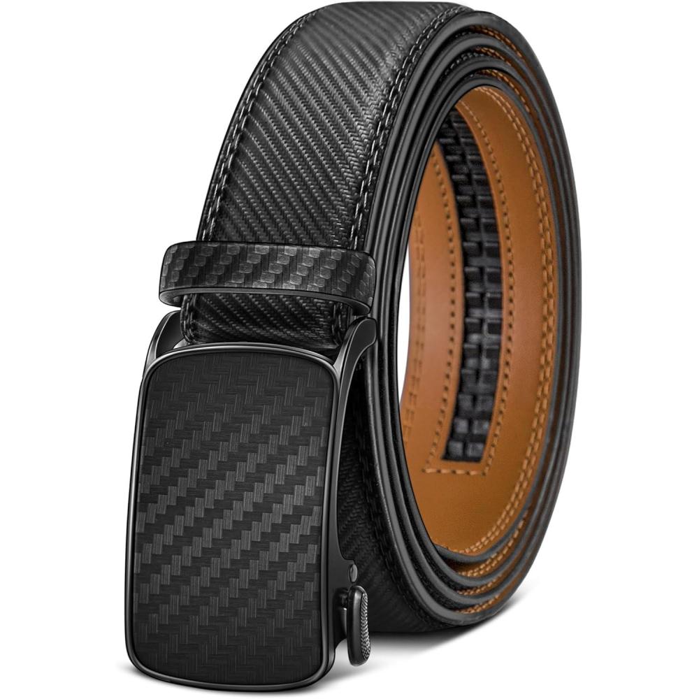 imageBULLIANT Mens Ratchet Belt NontrimmableClick Belt Adjustable for Men Gift Lightweight 1 38quotBlack4709